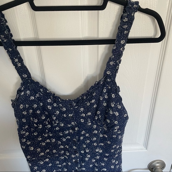 Urban Outfitter Blue Floral Jumpsuit - Picture 3 of 4